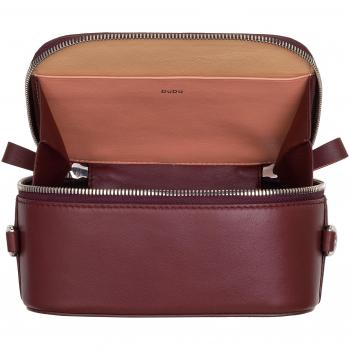 Dudu - Bandolera de mujer de piel con cremallera, bolso de hombro de cuero para mujer pequeña, bolso doble de hombro con hombro doble, bolso de diseño compacto elegante