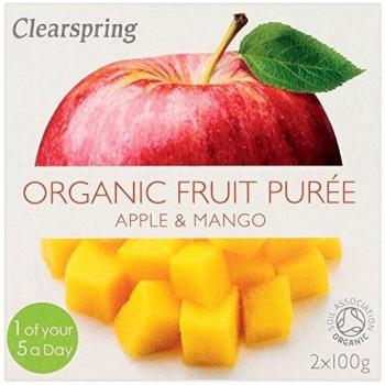 Clearspring Fruit Puree Apple/Mango 2 X 100 g