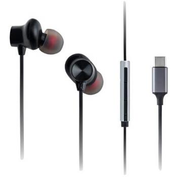 Auriculares con Cable Panasonic RP-TCM225DEK, USB-C, Micrófono Integrado, Graves Potentes, Ajuste Personalizable, Color Negro