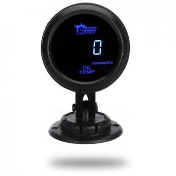 KKmoon Termómetro Medidor Digital de Temperatura Aceite Manómetro con Sensor para Auto Coche 52mm 2 Pulg LCD con Luz de Advertencia
