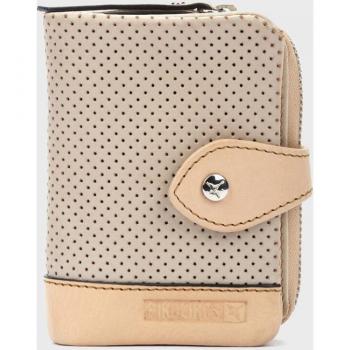 Cartera de piel SALINAS WAC en elegante color natural