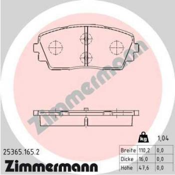 Juego de pastillas de freno ZIMMERMANN 25365.165.2