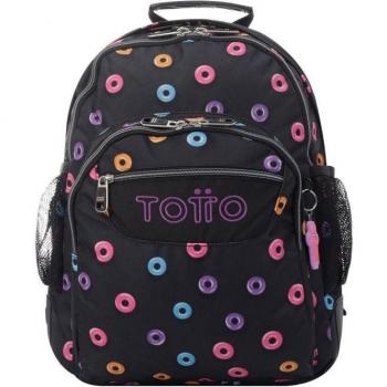Mochila Escolar Totto Crayoles 3CE Negro