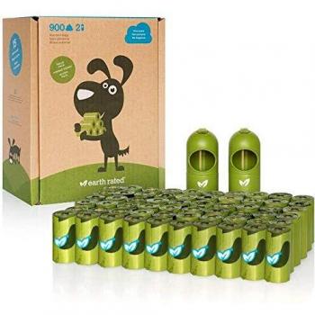 Dog Poo Bag Holder For Lead, Durable and Guaranteed Leakproof, 2 Dispensers, 900 Bags, Unscented