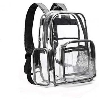 SPEEDEVE Mochila Bolso Escolar PVC Transparente estancas,Gris,M