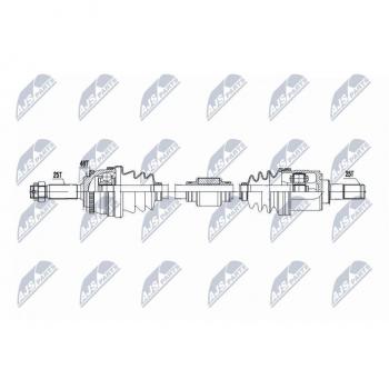 Árbol de transmisión NTY NPW-HY-605 Semiaste Antriebswelle