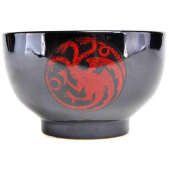 Game Of Thrones Tazón Juego de Tronos Targaryan, Color negro con rojo, 500 ml
