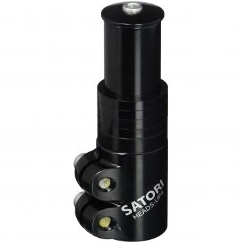 Handlebar stem raiser fits 1.1/8 fork steerers.