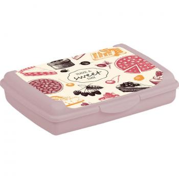 Caja de almuerzo Carla Mini Sweet Day - Nordic Pink, con compartimentos y cierre tipo click
