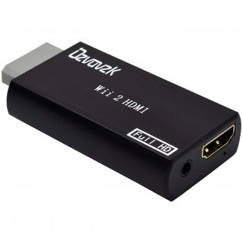 Ozvavzk Wii a HDMI Adaptador,Wii a HDMI Convertidor con 3.5mm Audio jack wii Conector Apoyo 1080p/720p para   Nintendo WII HDTV Proyector.