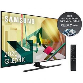 Samsung QLED 4K 2020 55Q70T - Smart TV de 55 con Resolución 4K UHD, Inteligencia Artificial 4K, HDR 10+, Multi View, Ambient Mode+, One Remote Control y Asistentes de Voz Integrados