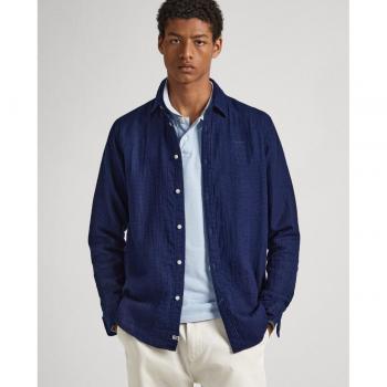 Camisa de hombre Pepe Jeans Calvert en azul marino con diseño clásico