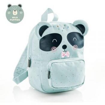Mochila Infantil Wild Puppies Panda con Bolsillo Frontal de 27x20x10 cm