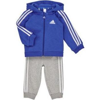 Conjunto adidas Essentials 3S FZ FL JOG con capucha y cremallera completa para bebé en azul