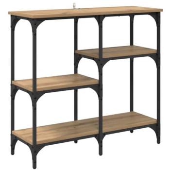 Mesa Consola Roble Artesanal 80 x 29 x 75 cm Madera Ingenierizada
