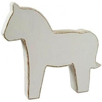 Home las cosas de decoración para el colour blanco de la vendimia del caballo de madera con diseño de tamaño: 26 x 23 x 4 cm