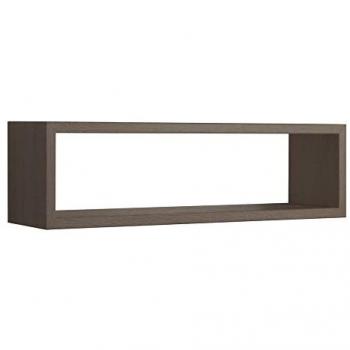 Estante de pared rectangular 60x17 cm color Nogal mod. Regolo