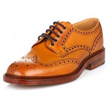 Loake Chester Tan Leather Brogue Shoes - Size 9