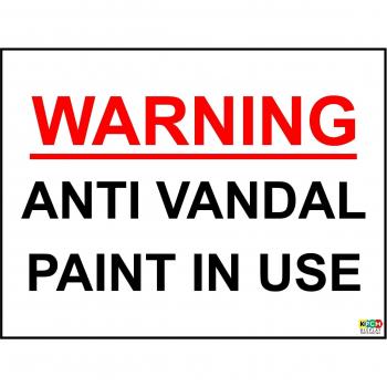 Anti – Peinture au vandalisme dans l'utilisation des Signes Plastique – 200 mm x 150 mm 1.2 mm Plastique rigide