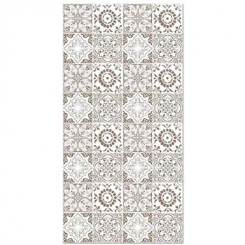 Alfombra Vinílica Hidráulica Granada Marrón 200x250 cm - Antideslizante e Ignífuga para Cocina y Salón