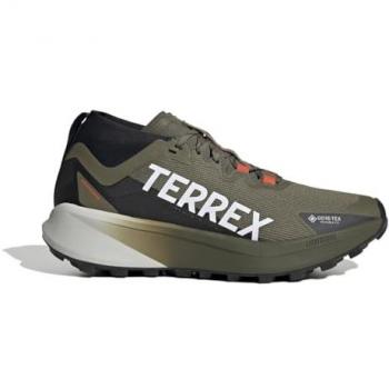 Adidas Terrex Agravic GTX Trail Running Shoes - Men's Olive/White/Orange