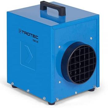 TROTEC Calefactor eléctrico TDE 25 V2 - Calentador de obra, calefacción, 3 kW capacidad de calentamiento, ventilador, protección contra el sobrecalentamiento, diseño robusto