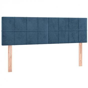 Cabecero con LED de terciopelo marrón oscuro 144x5x78/88 cm
