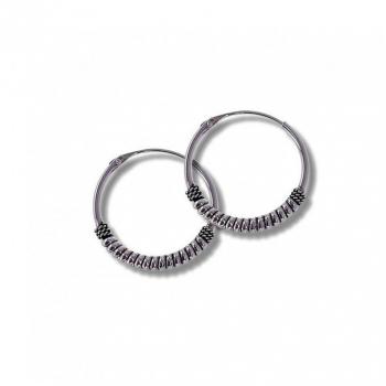 Pendientes de Plata Ley 925m Oxidados Entrelazados de 20 mm para Mujer - Elegantes y Modernos