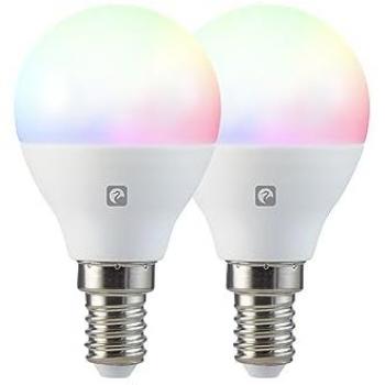 Pack 2 Bombillas LED Inteligentes Wifi Esféricas E14 RGB+CCT 5W (40W Equivalente) Regulables y Programables con Control por Voz y App (Alexa/Google Home), Wifi 2,4 GHz