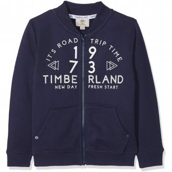 Timberland Cardigan MOLLETON, Chaleco de Traje para Niños, Azul