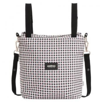 Bolso talega Cambrass New Vichy - Bolso carro maternal para bebé, organizador para pañales y otras cosas de bebé, dimensiones 12x40x35 cm, color rosa