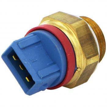 Interruptor de temperatura para ventilador de radiador HELLA 6ZT 007 836-021 - 12V, 3 polos, conector plano, atornillado, salida doble, color rojo