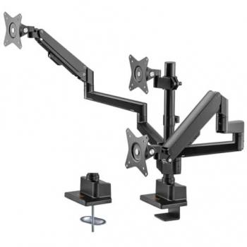 Soporte de mesa para 3 monitores My Wall HL 51-3 L, compatible con pantallas de 17 a 30, rotatable y ajustable en inclinación