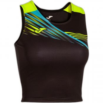 Joma Elite X Women's Sports Bra in Black and Fluorescent Yellow