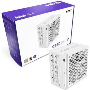 Fuente de Alimentación NZXT C850 850W ATX 3.1 80+ Gold Modular con Ventilador de 135 mm Blanca