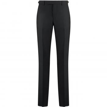 Versace Men's Virgin Wool Trousers in Black | Size 48 | 10114391A07454 Color 1B000