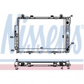 Radiador de refrigeración del motor NISSENS 62713A - Radiador de alta calidad, diseñado para un rendimiento óptimo en la refrigeración del motor, fabricado con materiales duraderos, compatible con múltiples modelos de vehículos, fácil instalación