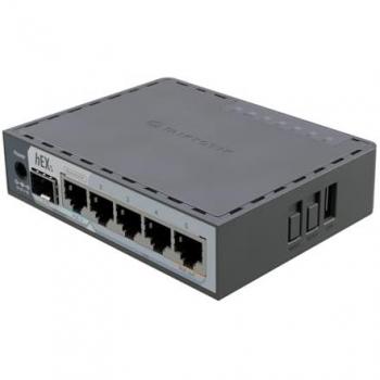 Router MikroTik hEX S (2025) Gigabit Ethernet 2.5G SFP, 5 Puertos, PoE In/Out, USB 3.0, RouterOS L4