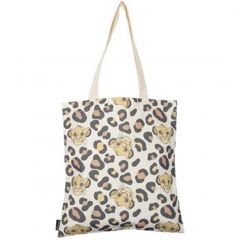 Bolsa Shopping Lion King - Bolsa de tela reutilizable, diseño de El Rey León, resistente y ligera, ideal para compras y uso diario