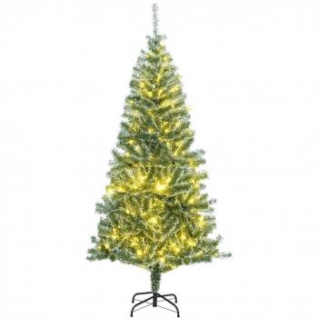 Flocked Snow Artificial Christmas Tree with 300 LEDs - 240 cm (94.5)