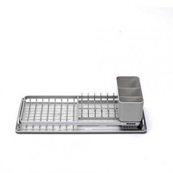 Brabantia Escurreplatos Compacto, Gris Claro, 46.3 x 20 x 12.6 cm