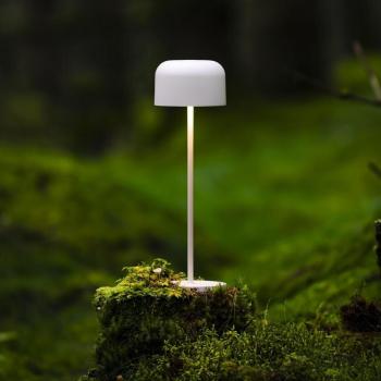 Lámpara de mesa LED recargable Lille, 3.5W, 150lm, IP54, USB, blanca