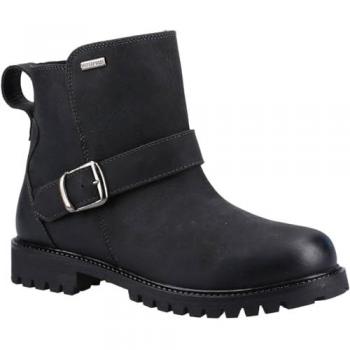 Hush Puppies Women's Wakely Leather Ankle Boots in Black