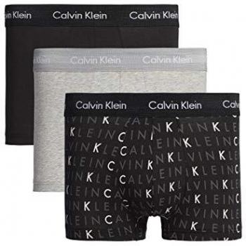 Calvin Klein de los Hombres 3 Pack Low Rise Trunks, Multicolor, S