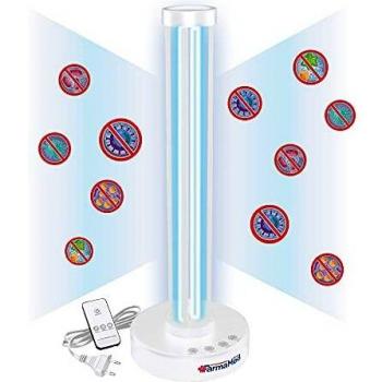FARMAMED Lámpara Germicida UVC, lámpara esterilización inteligente, sensor radar, temporizador 15/30/60 minutos, desinfección hasta 40 m², 99,9 %