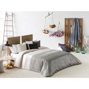 Textilhome - Funda Nórdica Jacquard ENARA + 2 Funda Almohada - Cama 180/200cm - Color Unico