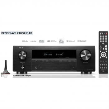 Denon AVR-X1800H Receptor AV de 7.2 canales con tecnología 8K, Dolby Atmos y DTS:X