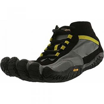 Vibram V-Trek, Zapatillas para Hombre, Negro/Gris/Citronelle, 42 EU