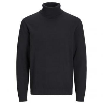 Jack & Jones Men's Basic Turtleneck Sweater - Regular Fit, Solid Color, Size L