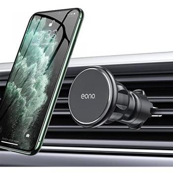 Amazon Brand - Eono Soporte Magnético de Móvil Coche para la Rejilla de Ventilación, Universal Soporte Teléfono con Rotación de 360 ​​Grados, Compatible con iPhone 12/11, S20/S10, HUAWEI